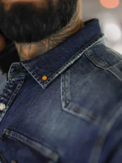 Hot Herren Jeanshemd O/51410 Herren Langarm Hemden | Jeanshemden