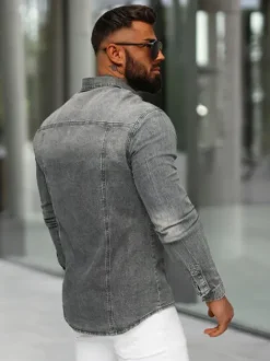 New Herren Jeanshemd NB/MC712GZ Herren Langarm Hemden | Jeanshemden