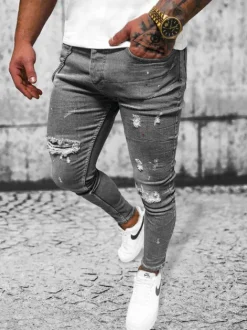 Fashion Herren Jeanshose Anthrazit O/MB459 Herren Jeanshosen