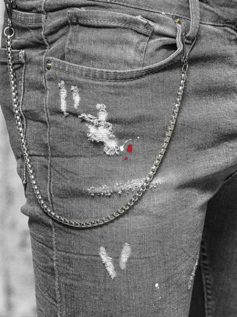 Fashion Herren Jeanshose Anthrazit O/MB459 Herren Jeanshosen