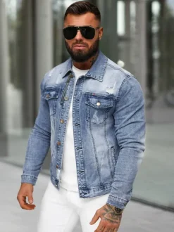 Best Herren Jeansjacke NB/MJ522B Herren Jeansjacken | Übergangsjacken