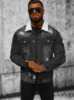 New Herren Jeansjacke Sherpa NB/MJ502NZ Herren Jeansjacken | Übergangsjacken