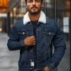 Best Herren Jeansjacke Sherpa NB/MJ517BS Herren Jeansjacken | Übergangsjacken