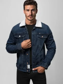 Outlet Herren Jeansjacke Sherpa NB/MJ517BSZ Herren Jeansjacken | Übergangsjacken
