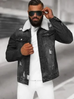 Best Herren Jeansjacke Sherpa NB/MJ502NZ Herren Jeansjacken | Übergangsjacken