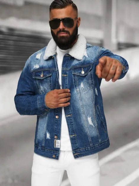 Clearance Herren Jeansjacke Sherpa NB/MJ502BZ Herren Jeansjacken | Übergangsjacken