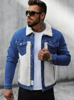 Sale Herren Jeansjacke Sherpa NB/MJ533BZ Herren Jeansjacken | Übergangsjacken