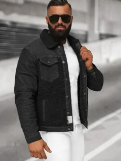 New Herren Jeansjacke Sherpa NB/MJ533NZ Herren Jeansjacken | Übergangsjacken
