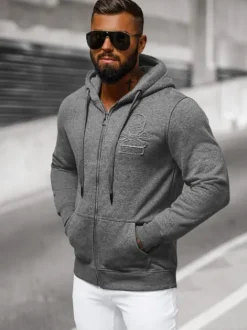 Sale Herren Kapuzenpullover Anthrazit NB/MF2003 Herren Kapuzenpullover | Sweatjacken