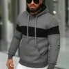 Outlet Herren Kapuzenpullover Anthrazit JS/8B1316/5 Herren Sweatshirts Ohne Print | Kapuzenpullover