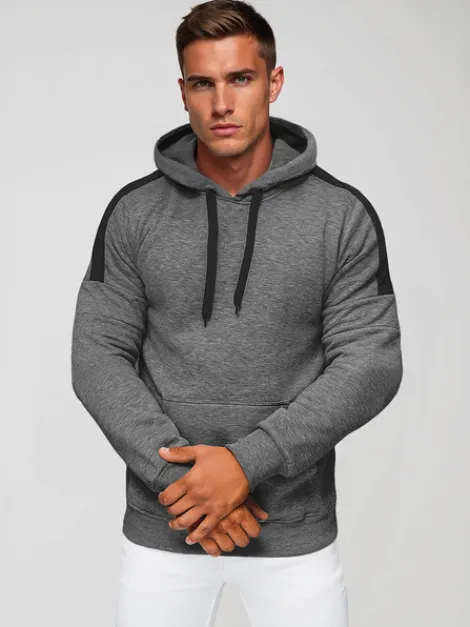 Outlet Herren Kapuzenpullover Anthrazit JS/8B1318/5Z Herren Kapuzenpullover | Sweatshirts Ohne Print
