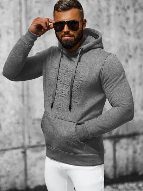 Fashion Herren Kapuzenpullover Anthrazit NB/MF2012 Herren Sweatshirts Mit Print | Kapuzenpullover