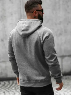 Clearance Herren Kapuzenpullover Anthrazit O/8B152/5 Herren Sweatshirts Ohne Print | Kapuzenpullover