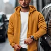 Best Herren Kapuzenpullover Camel JS/2008Z Herren Kapuzenpullover | Sweatjacken