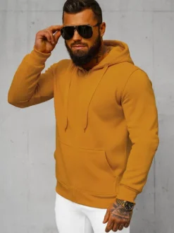 Discount Herren Kapuzenpullover Camel JS/2008Z Herren Kapuzenpullover | Sweatjacken