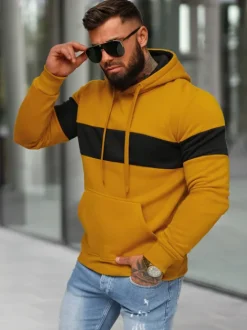 Best Herren Kapuzenpullover Camel JS/8B1316/26 Herren Sweatshirts Ohne Print | Kapuzenpullover
