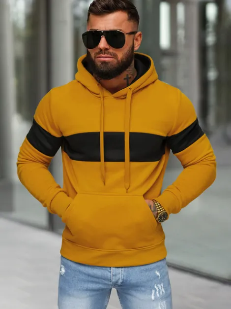 Best Herren Kapuzenpullover Camel JS/8B1316/26 Herren Sweatshirts Ohne Print | Kapuzenpullover