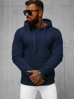 Best Herren Kapuzenpullover Dunkelblau JS/2009Z Herren Sweatshirts Ohne Print | Kapuzenpullover
