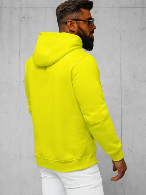 Online Herren Kapuzenpullover Gelb-Neon JS/2009Z Herren Sweatshirts Ohne Print | Kapuzenpullover