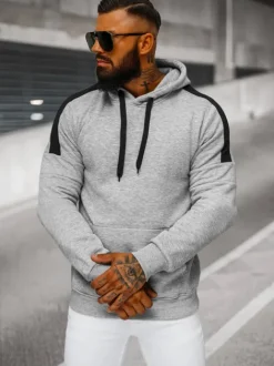 Fashion Herren Kapuzenpullover JS/8B1318/2 Herren Sweatshirts Ohne Print | Kapuzenpullover