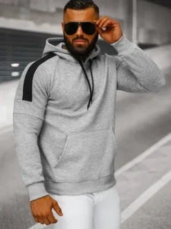 Fashion Herren Kapuzenpullover JS/8B1318/2 Herren Sweatshirts Ohne Print | Kapuzenpullover