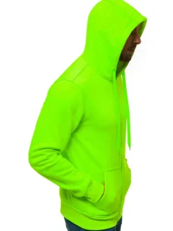 Fashion Herren Kapuzenpullover Grün-Neon JS/2008 Herren Kapuzenpullover | Sweatjacken