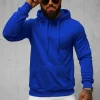Best Herren Kapuzenpullover Kobalt JS/2009Z Herren Sweatshirts Ohne Print | Kapuzenpullover