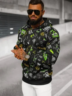 Outlet Herren Kapuzenpullover JS/8B1186/3 Herren Sweatshirts Mit Print | Kapuzenpullover