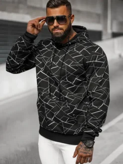 Outlet Herren Kapuzenpullover JS/8B1235/3 Herren Sweatshirts Mit Print | Kapuzenpullover