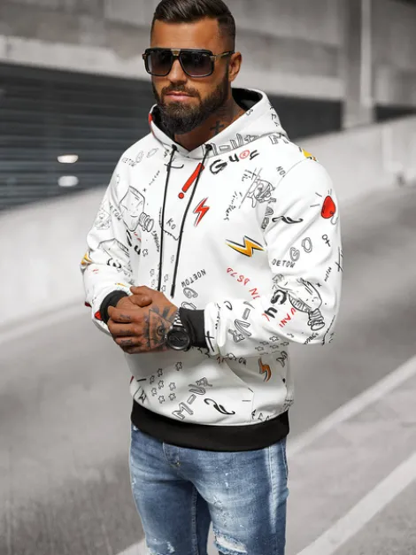 Outlet Herren Kapuzenpullover JS/8B1223/1 Herren Sweatshirts Mit Print | Kapuzenpullover