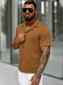 New Herren Kurzarmhemd O/B2256 Herren Kurzarmhemden | Freizeithemden