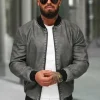 Clearance Herren Lederjacke Anthrazit JS/11Z8107 Herren Lederjacken | Übergangsjacken
