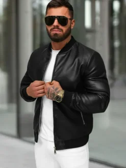 Fashion Herren Lederjacke JS/11Z8107 Herren Lederjacken | Bomberjacken