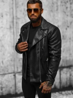 Clearance Herren Lederjacke JS/11Z8067 Herren Lederjacken | Übergangsjacken