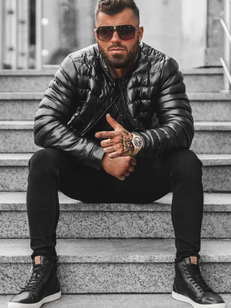 Fashion Herren Lederjacke O/M796 Herren Steppjacken | Lederjacken
