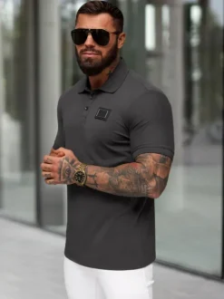 New Herren Poloshirt Anthrazit NB/MT3124 Herren Poloshirts | T-shirts Ohne Print