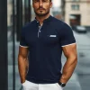 Online Herren Poloshirt Dunkelblau O/M2810 Herren Poloshirts | T-shirts Ohne Print