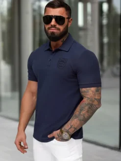 New Herren Poloshirt Dunkelblau NB/MT3142 Herren Poloshirts | T-shirts Ohne Print