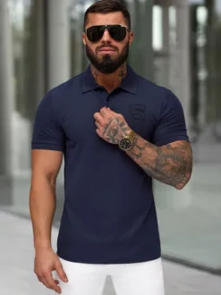 New Herren Poloshirt Dunkelblau NB/MT3142 Herren Poloshirts | T-shirts Ohne Print