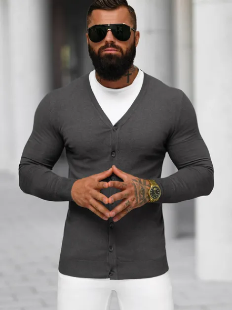 Clearance Herren Pullover Anthrazit NB/MM6006/3Z Herren Strickjacken | Strickpullover