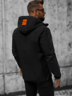 New Herren softshell jacke schwarz und orange JS/HH026/1Z Herren Softshelljacken | Übergangsjacken