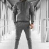 Hot Herren Sportanzug Anthrazit JS/68C10381/5Z Herren Trainingsanzüge Ohne Print