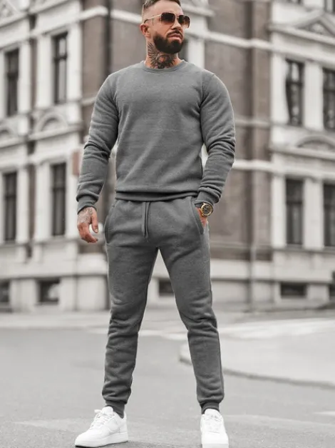 Best Herren Sportanzug Anthrazit JS/68C10380/5Z Herren Trainingsanzüge Ohne Print