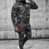 Hot Herren Sportanzug Anthrazit O/8B159/5 Herren Trainingsanzüge Mit Print