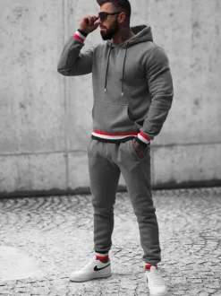 Clearance Herren Sportanzug Anthrazit JS/8C60/5 Herren Trainingsanzüge Ohne Print