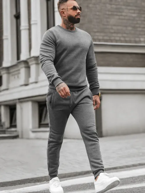 Best Herren Sportanzug Anthrazit JS/68C10380/5Z Herren Trainingsanzüge Ohne Print