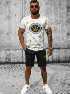 Outlet Herren Sportanzug O/HM757Z Herren Kurze Trainingsanzüge | Trainingsanzüge Mit Print