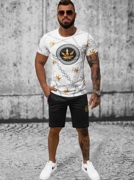Outlet Herren Sportanzug O/HM757Z Herren Kurze Trainingsanzüge | Trainingsanzüge Mit Print