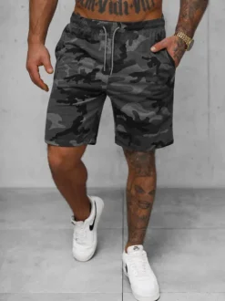 Outlet Herren Sportshorts Anthrazit JS/8K283/5 Herren Camo Shorts | Sportshorts