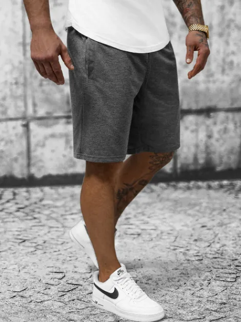 Hot Herren Sportshorts Anthrazit JS/8K100/5Z Herren Sportshorts